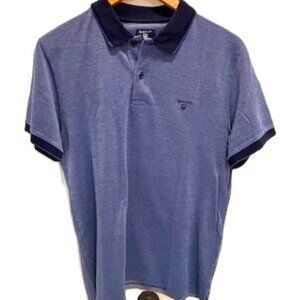 Men's Blue Gant Polo Shirt, Size L